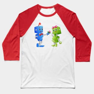 Robots Couple Baseball T-Shirt